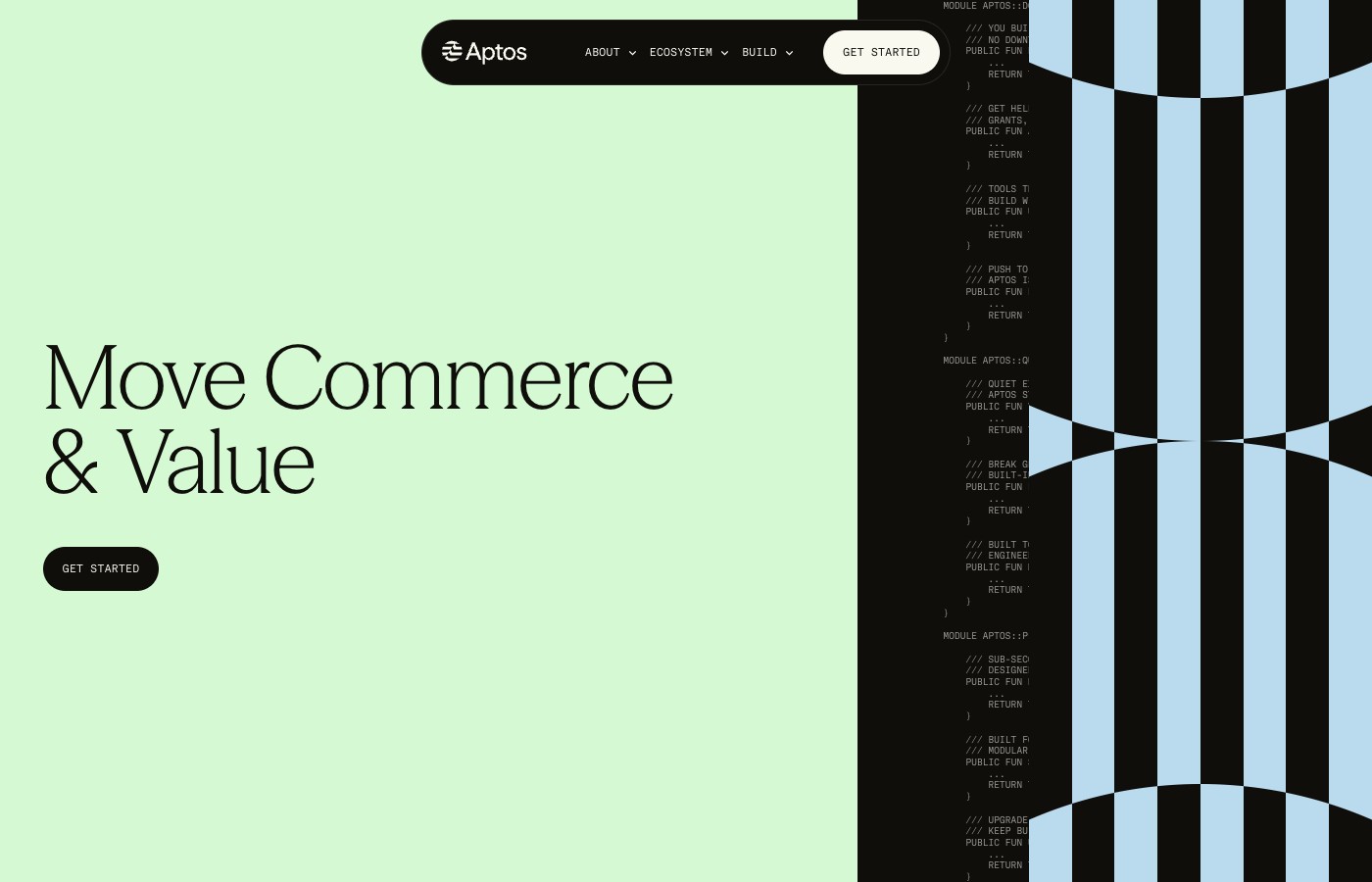 Screenshot de aptosnetwork.com