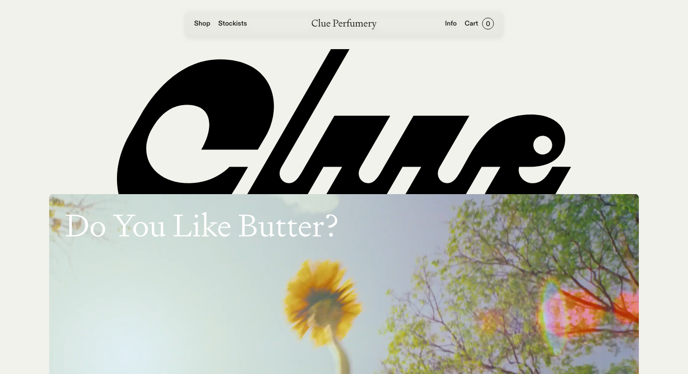 Screenshot de Clue Perfumery.